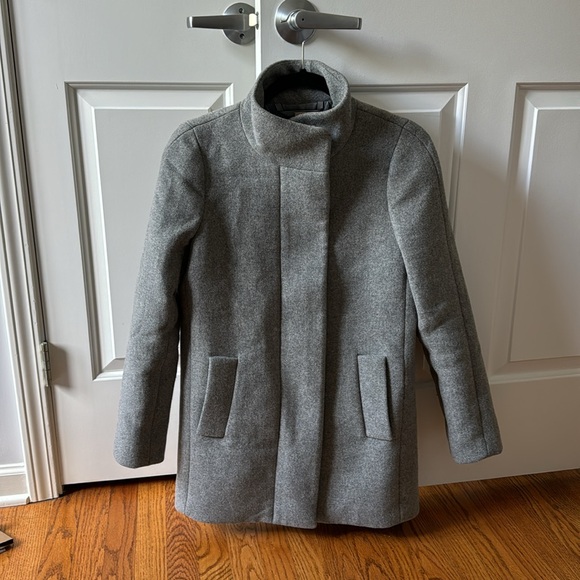 J.Crew Wool-Blend Gray Pea Coat - Picture 3 of 7
